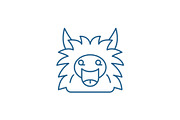 Fairy monster line icon concept