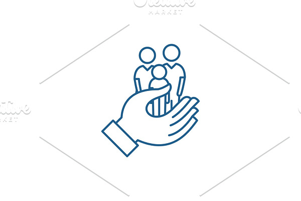 Family care line icon concept