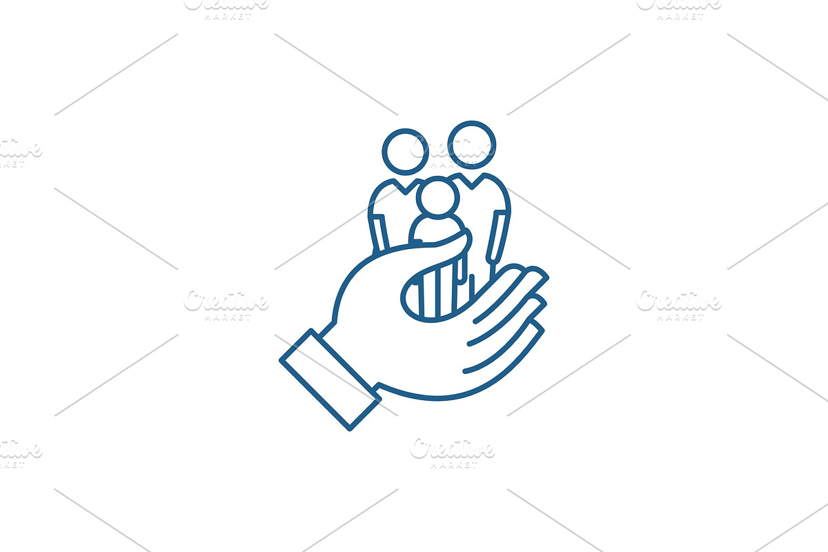 Family care line icon concept in Illustrations - product preview 8