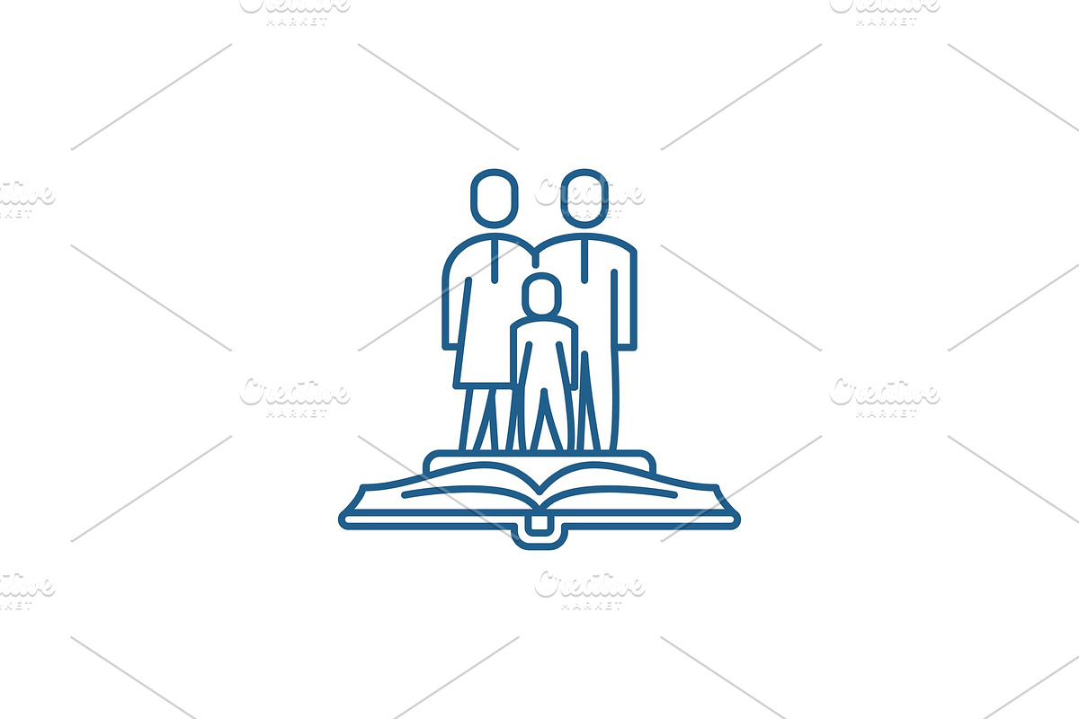Family law line icon concept. Family in Illustrations - product preview 8