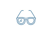 Fashionable glasses line icon