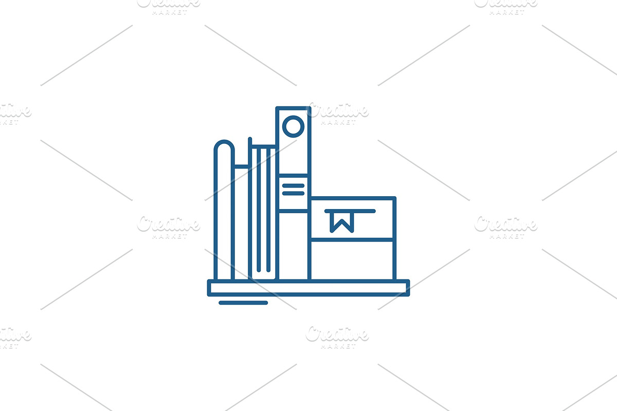 Favorite books line icon concept in Illustrations - product preview 8
