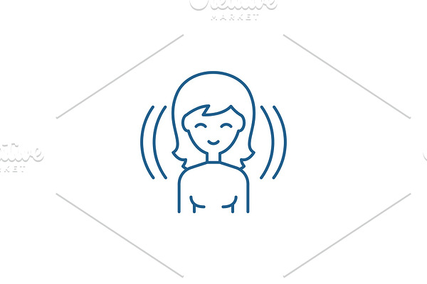 Female user line icon concept