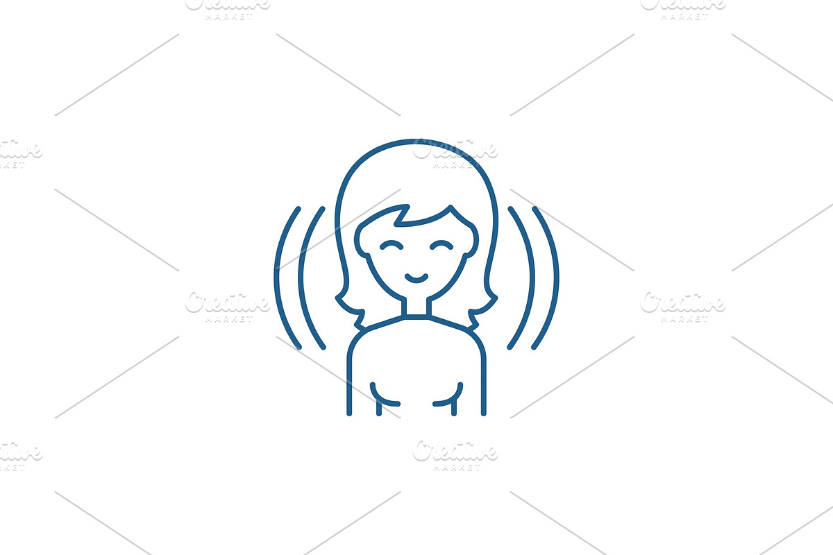 Female user line icon concept in Illustrations - product preview 8