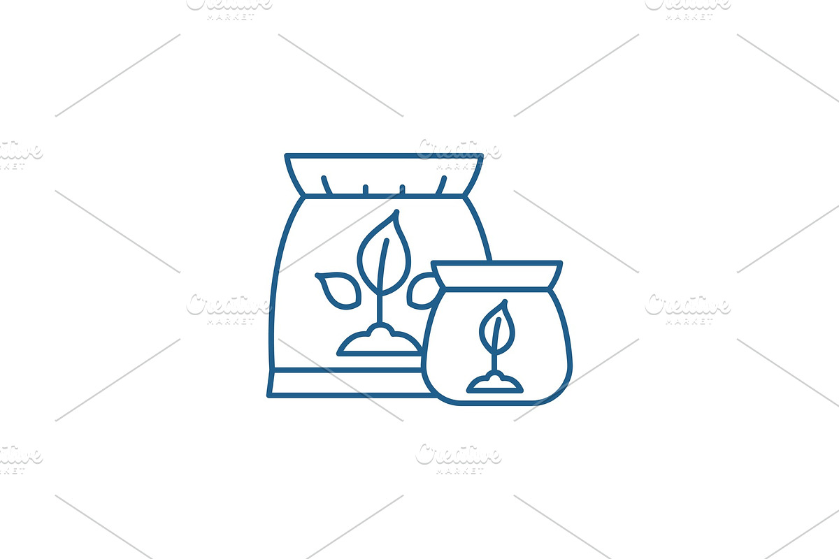 Fertilizer line icon concept in Illustrations - product preview 8