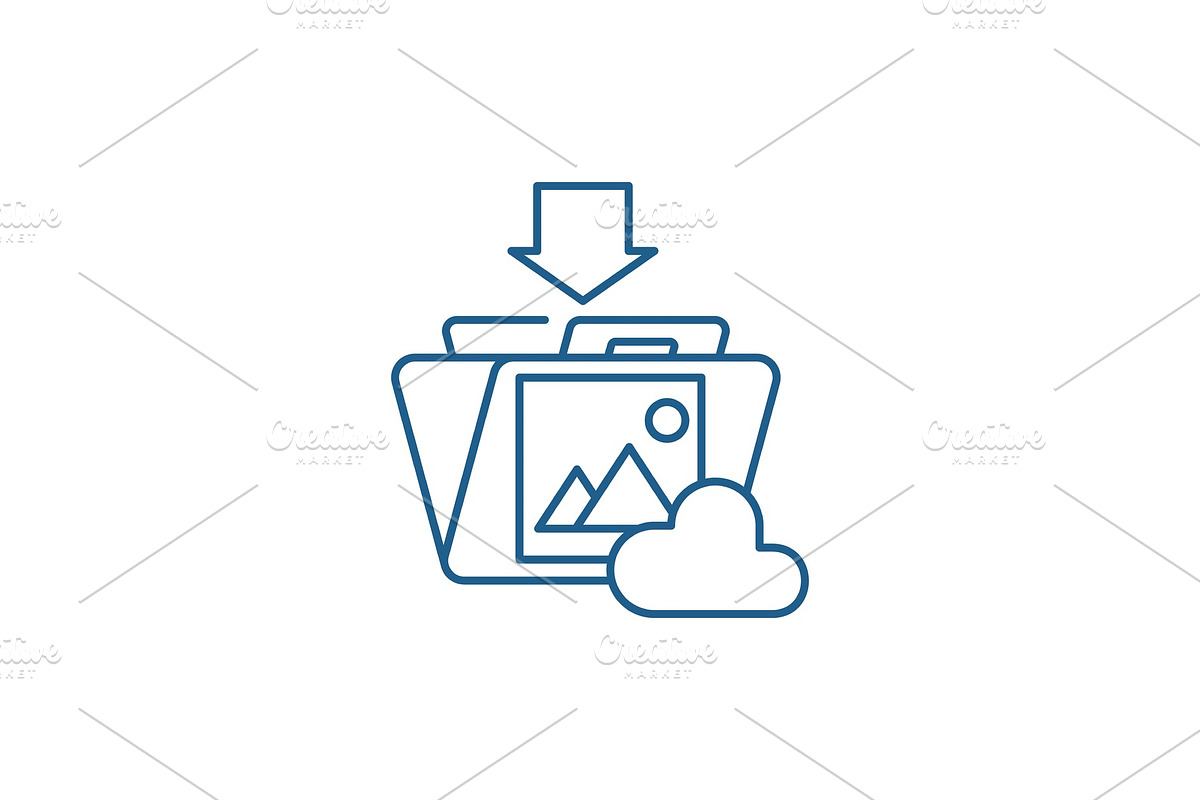File upload line icon concept. File in Illustrations - product preview 8