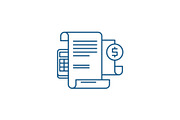 Financial instructions line icon