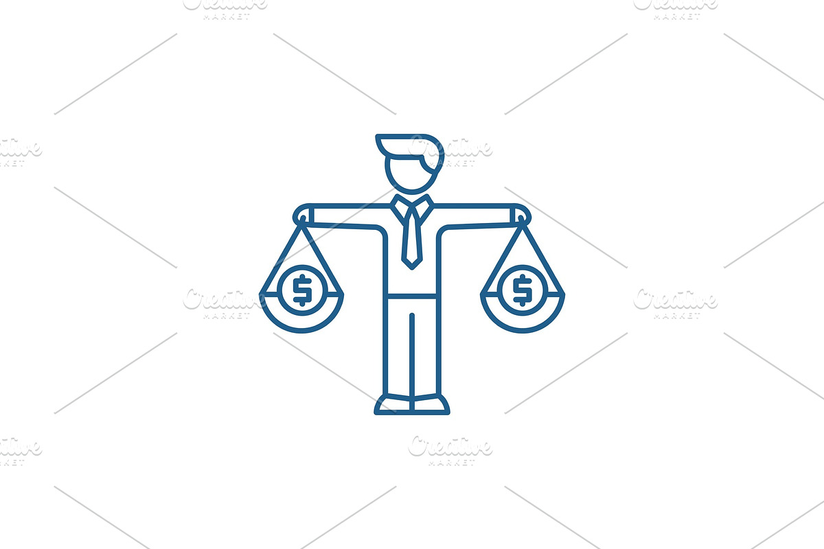 Financial investments line icon in Illustrations - product preview 8