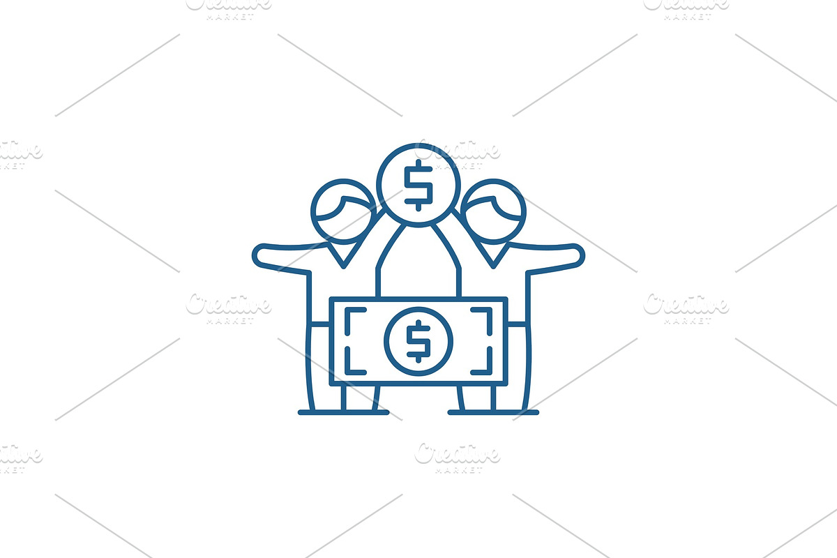 Financial pyramide line icon concept in Illustrations - product preview 8