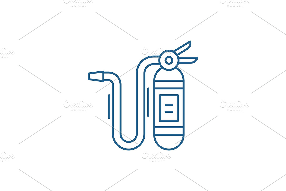Fire extinguisher line icon concept in Objects - product preview 8