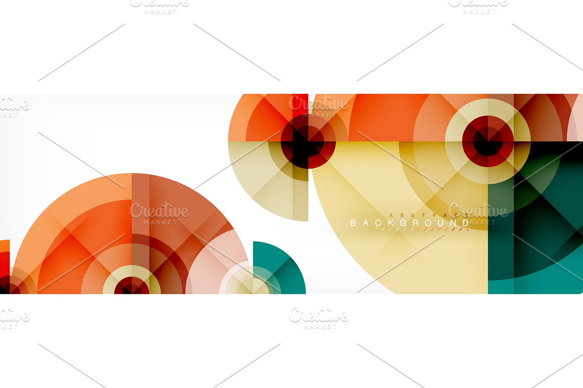 Round circles and triangles abstract in Illustrations - product preview 8