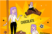 The girl and chocolates