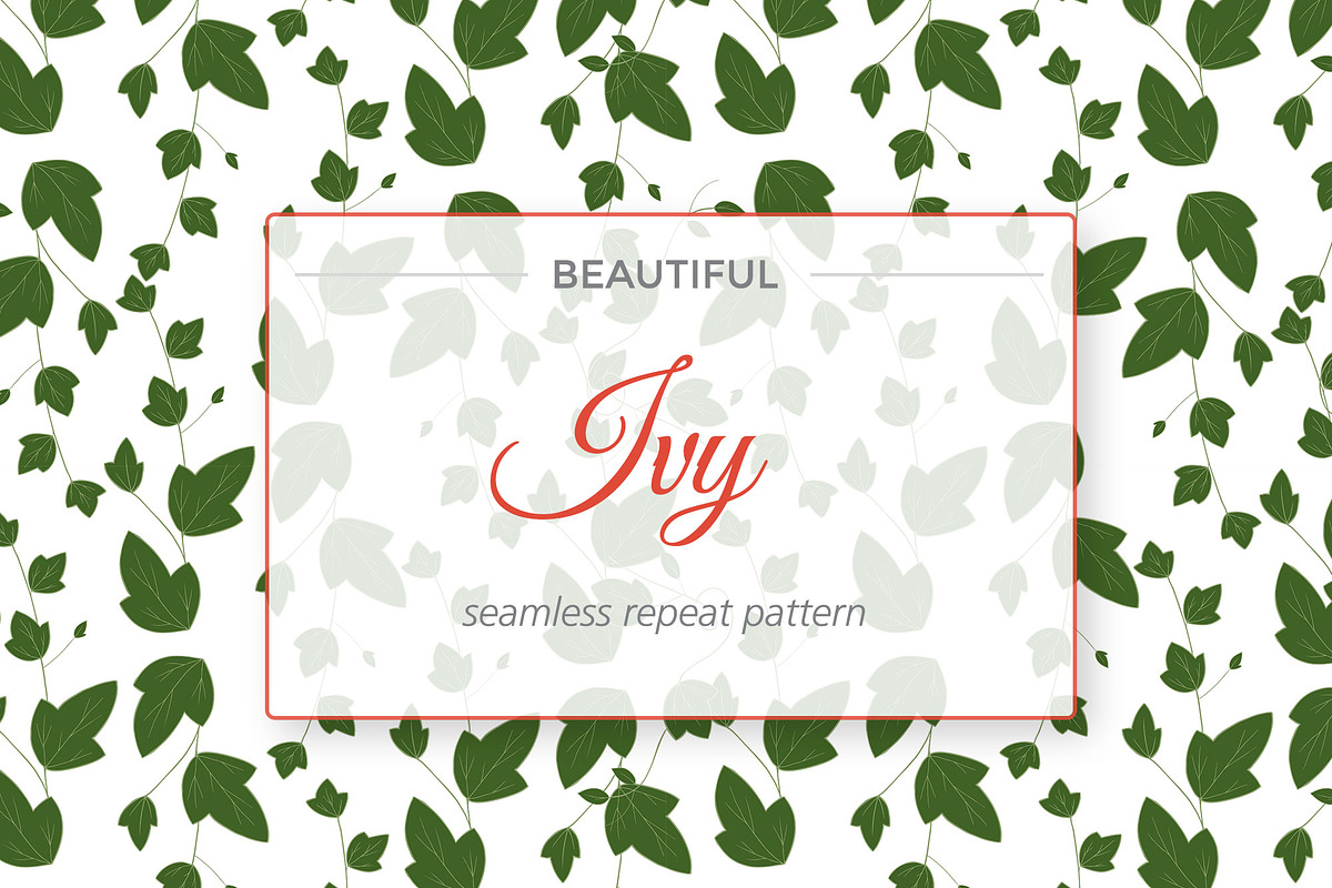 Ivy Botanical Seamless Repeat Patter in Graphics - product preview 8
