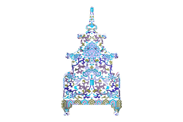 Patterned Pagoda - Blue Pattern Mix
