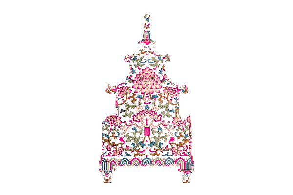Patterned Pagoda - Pink Pattern Mix