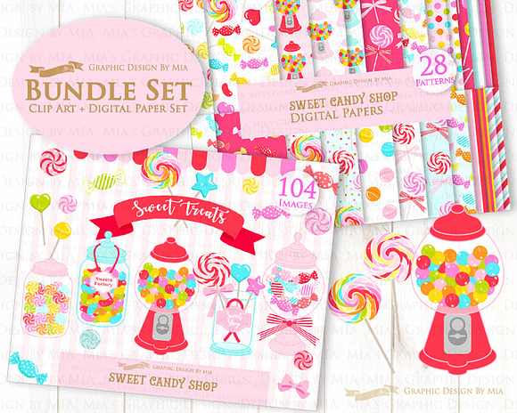 Sweet Candy, Candy Shop, Candy Store in Illustrations - product preview 1