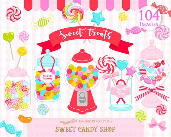 Sweet Candy, Candy Shop, Candy Store in Illustrations - product preview 2