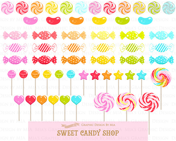 Sweet Candy, Candy Shop, Candy Store in Illustrations - product preview 3