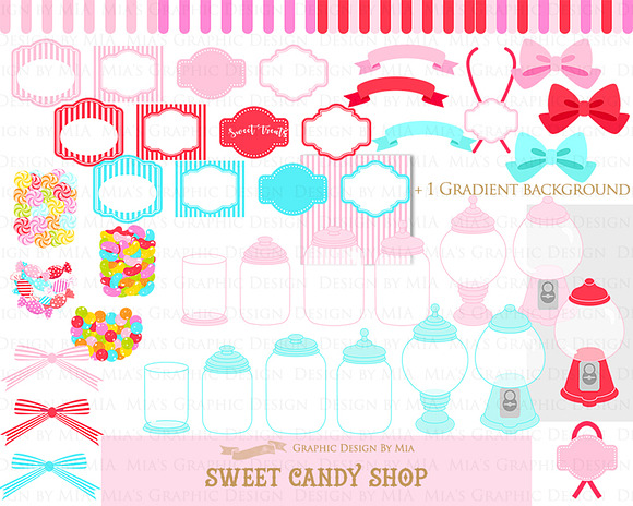 Sweet Candy, Candy Shop, Candy Store in Illustrations - product preview 4