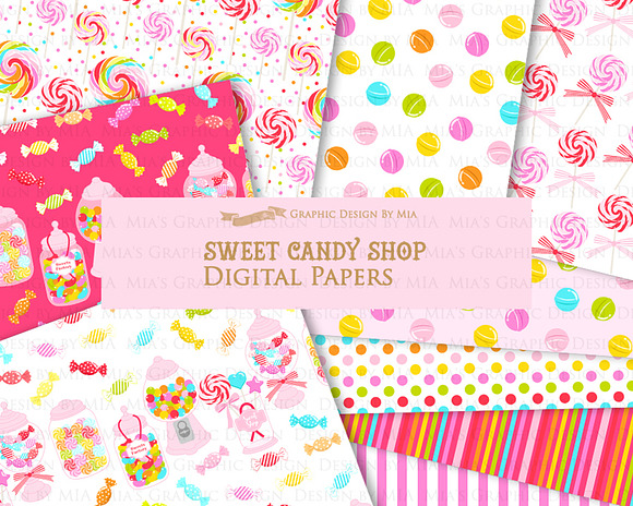 Sweet Candy, Candy Shop, Candy Store in Illustrations - product preview 7