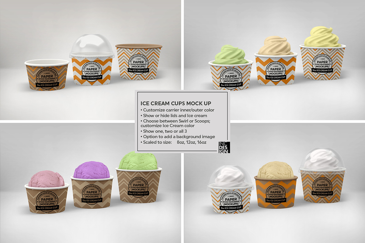 Download Ice Cream Cups Mockup | Creative Branding Mockups ...