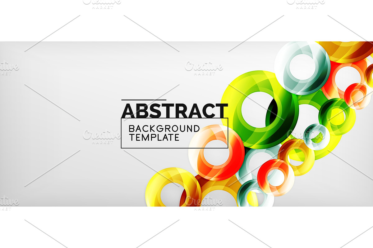 Glossy circles geometric background in Illustrations - product preview 8