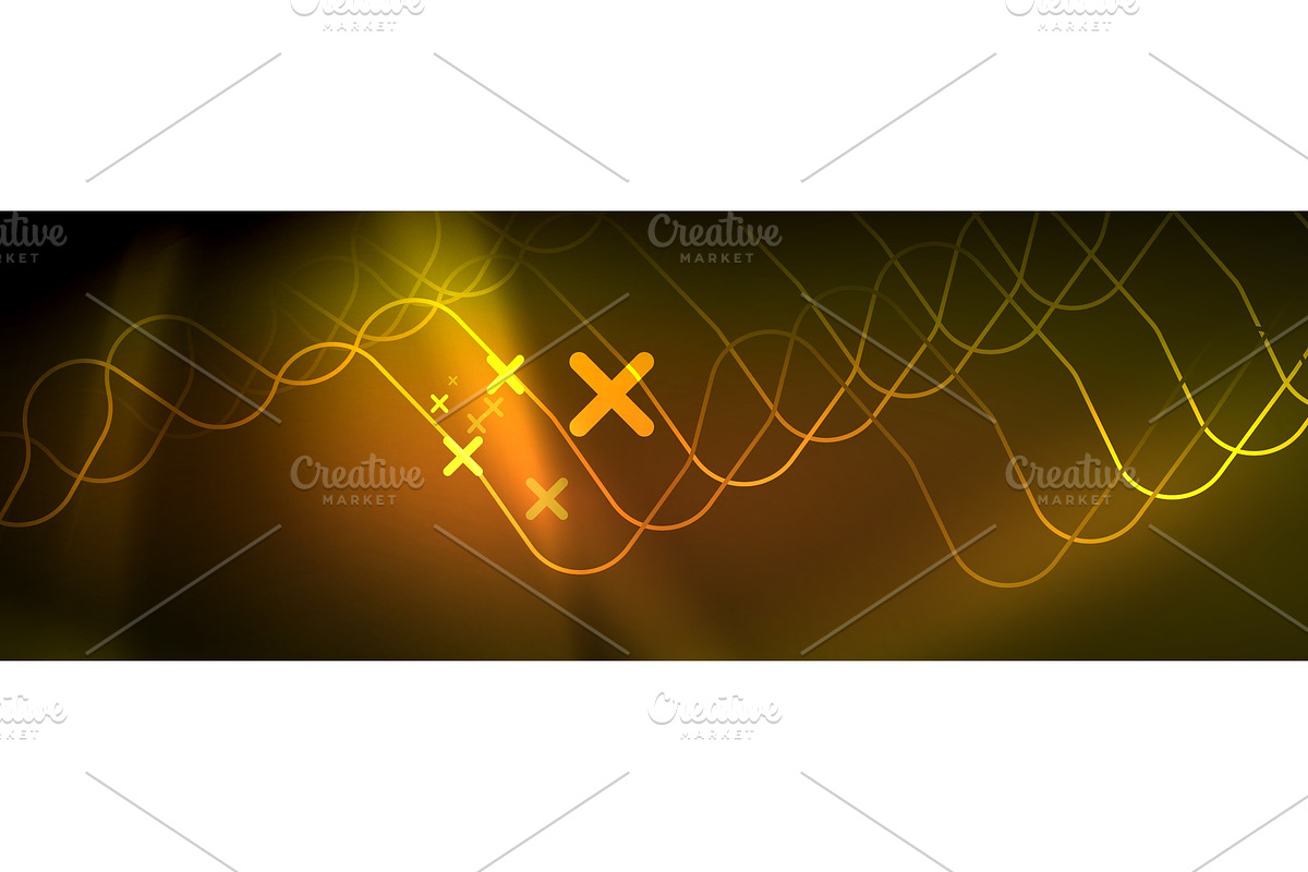 Shiny neon lights background, techno in Illustrations - product preview 8