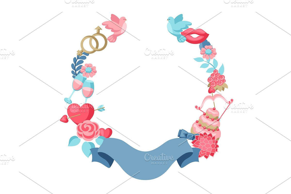 Wedding frame for invitation or in Illustrations - product preview 8