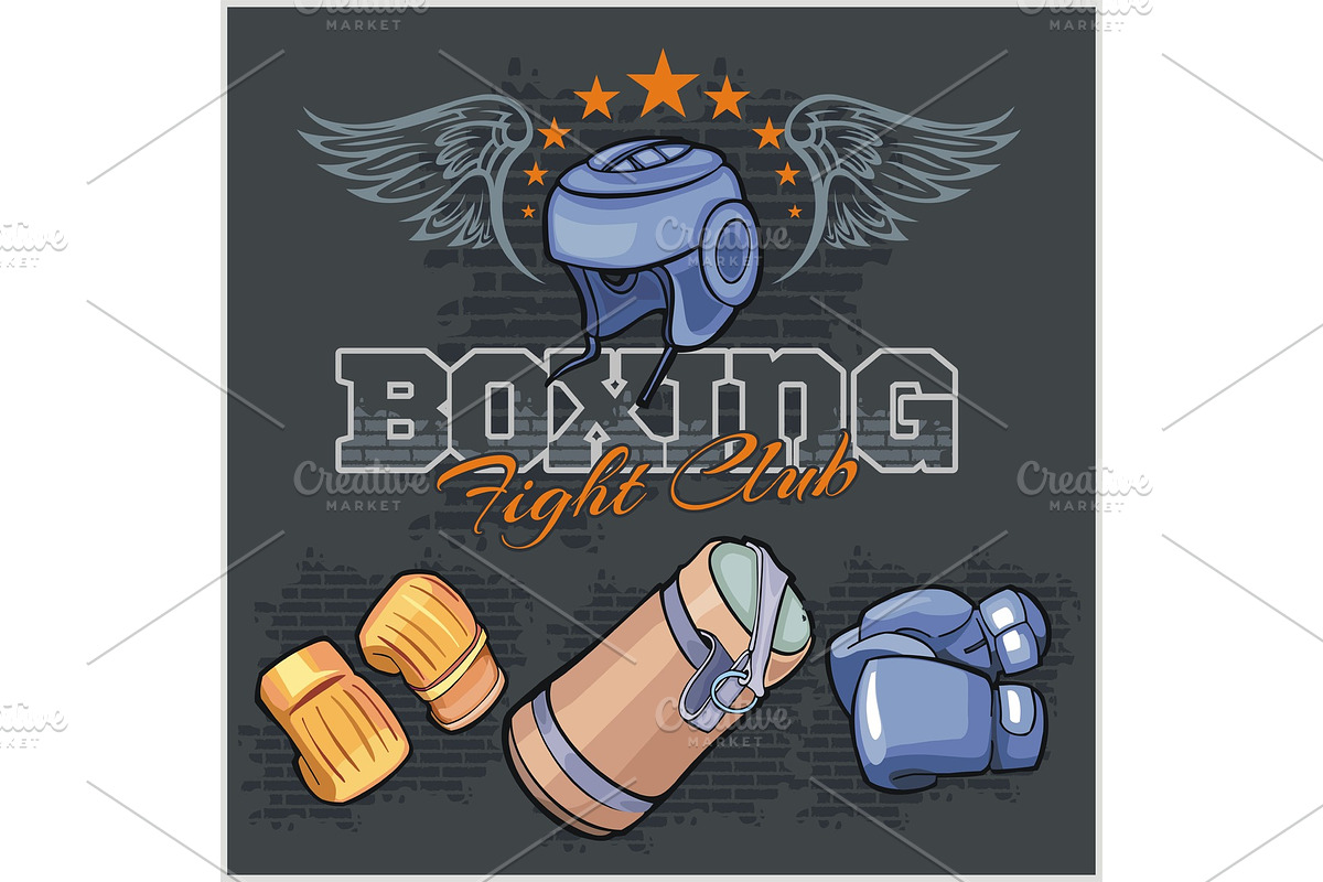 Boxing labels and icons set. Vector in Illustrations - product preview 8