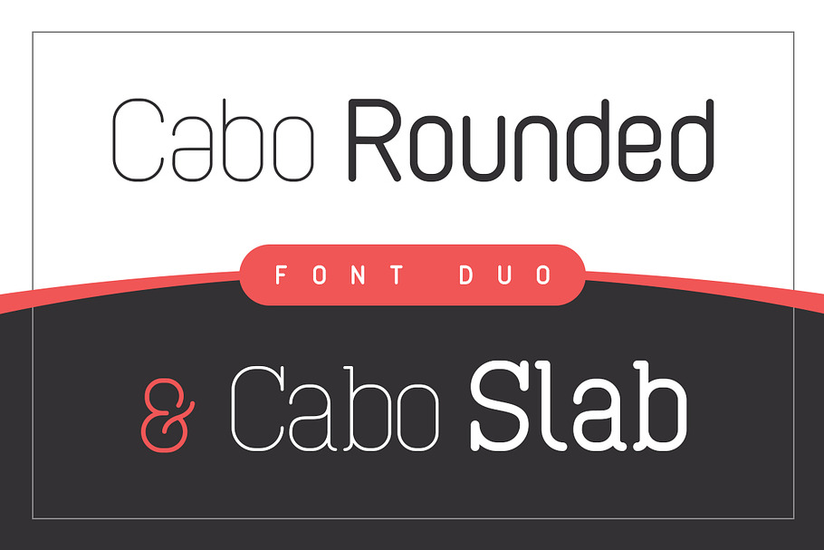 Cabo Rounded and Slab - Font Duo in Slab Serif Fonts - product preview 8