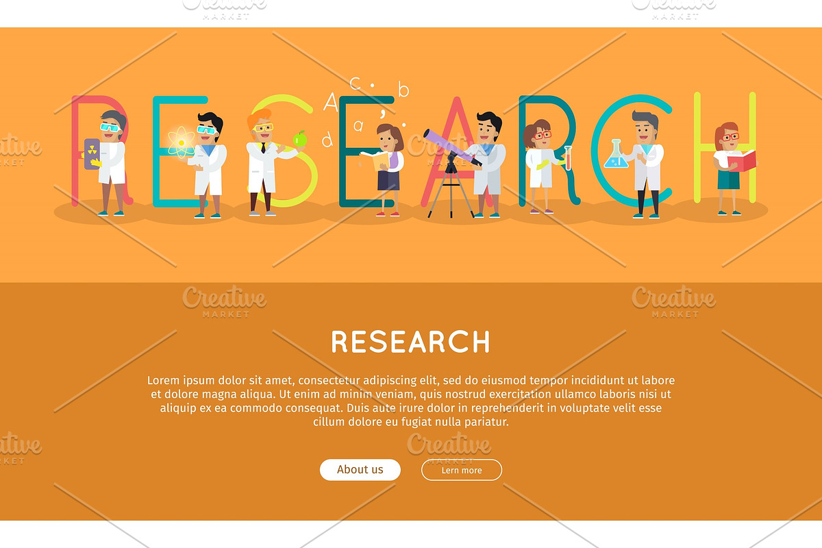 Research Science Banner. Human in Illustrations - product preview 8