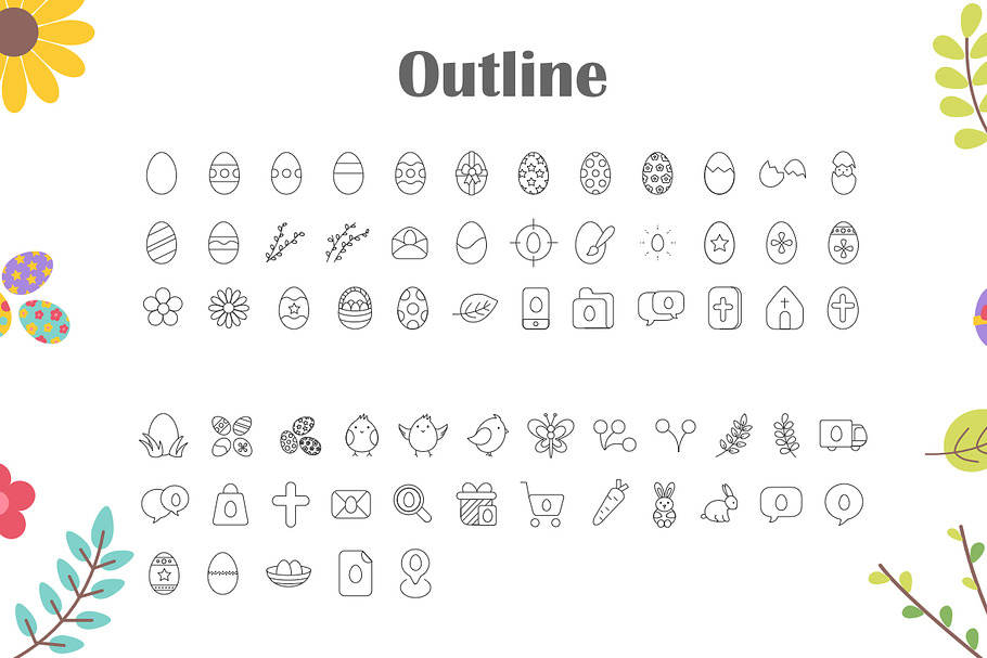 65 Easter Icons in Icons - product preview 8