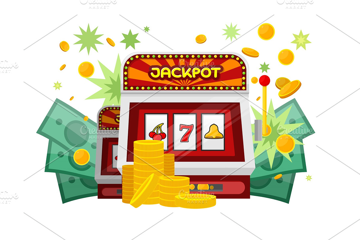 Slot Machine Web Banner Isolated on in Objects - product preview 8