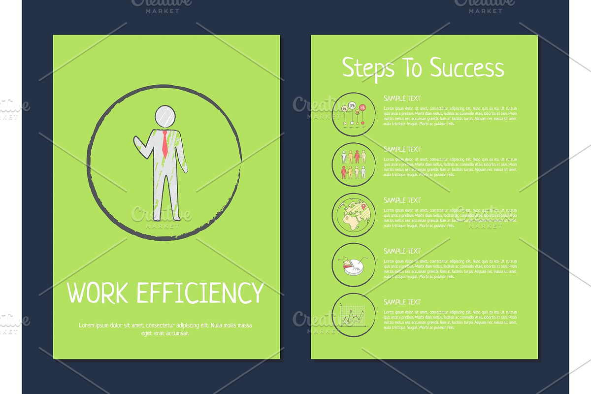 Work Efficiency. Success Vector in Illustrations - product preview 8