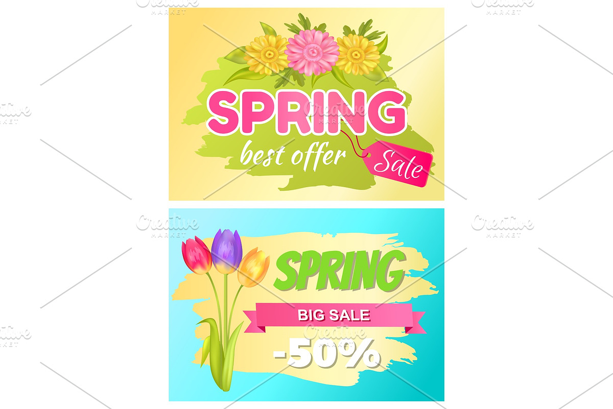 Best Offer Spring Sale Advertisement in Illustrations - product preview 8