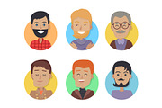 Icons Set of Men with Different Age