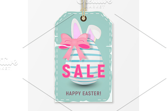 4 Easter Sale Tags in Illustrations - product preview 1