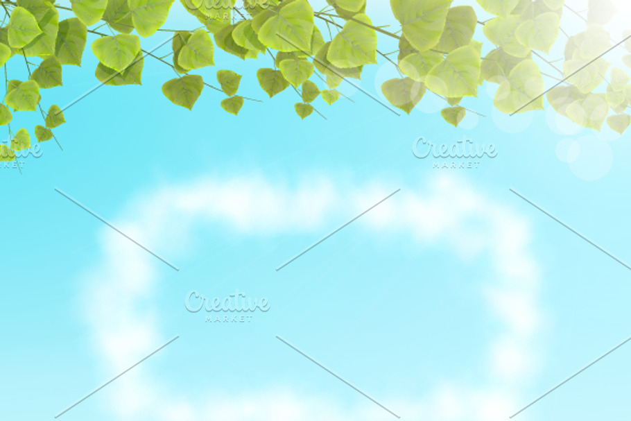 Cloud Frame On Sky Background. in Illustrations - product preview 8