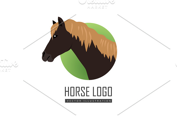 Horse Vector Illustration in Flat