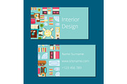 Interior Design Business Card Vector