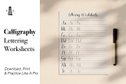 Calligraphy Lettering Worksheets