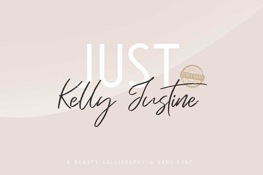 Just Kelly Justine Font Duo in Script Fonts - product preview 8