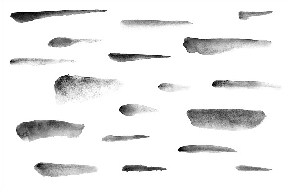 Set of Watercolor Brushes. Vector in Textures - product preview 1