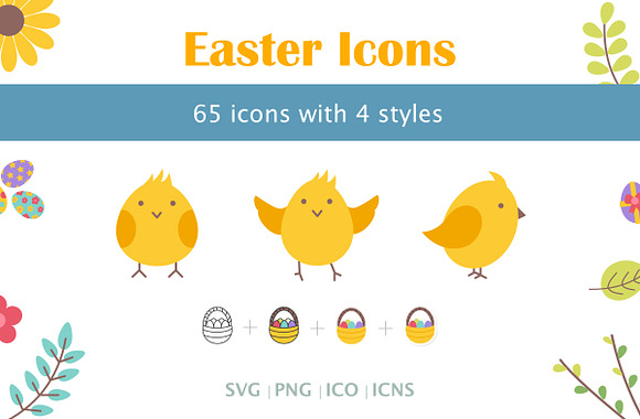 65 Easter Icons in Icons - product preview 4