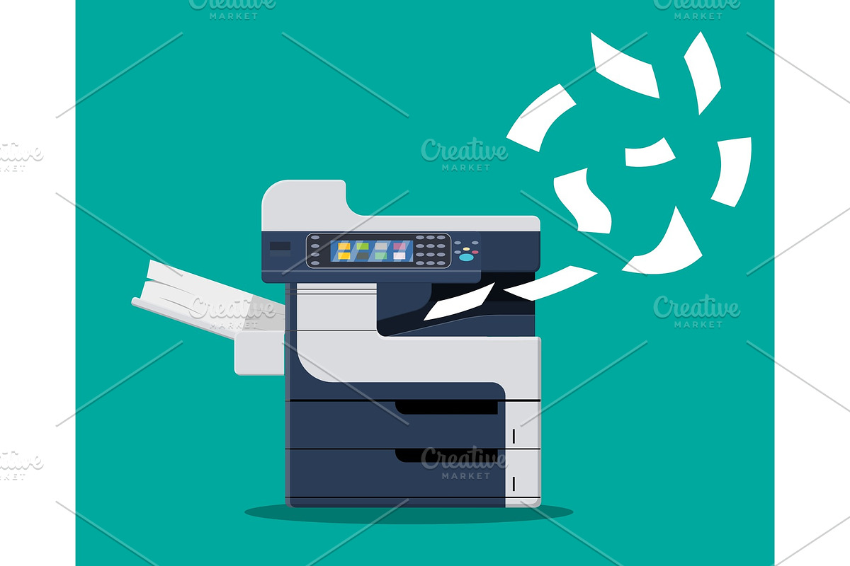 Professional office copier, in Illustrations - product preview 8
