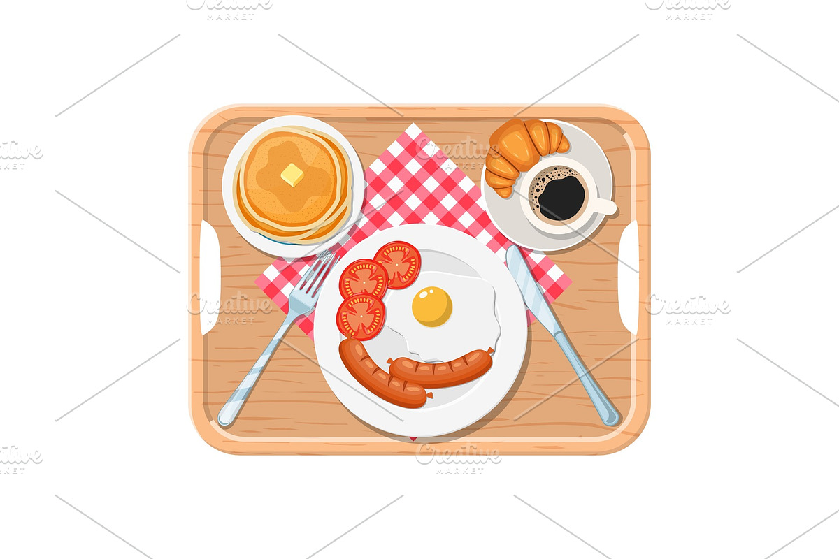 Appetizing delicious breakfast of in Illustrations - product preview 8