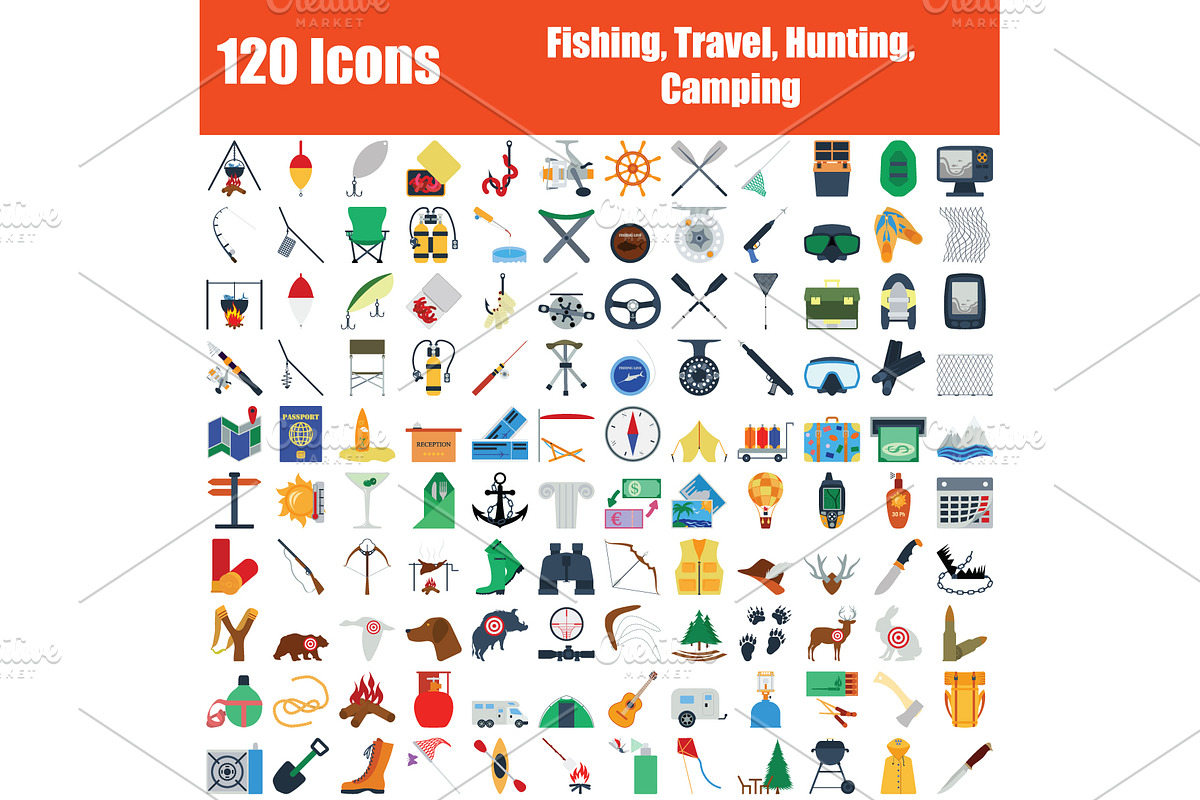 Set of 120 icons in Icons - product preview 8