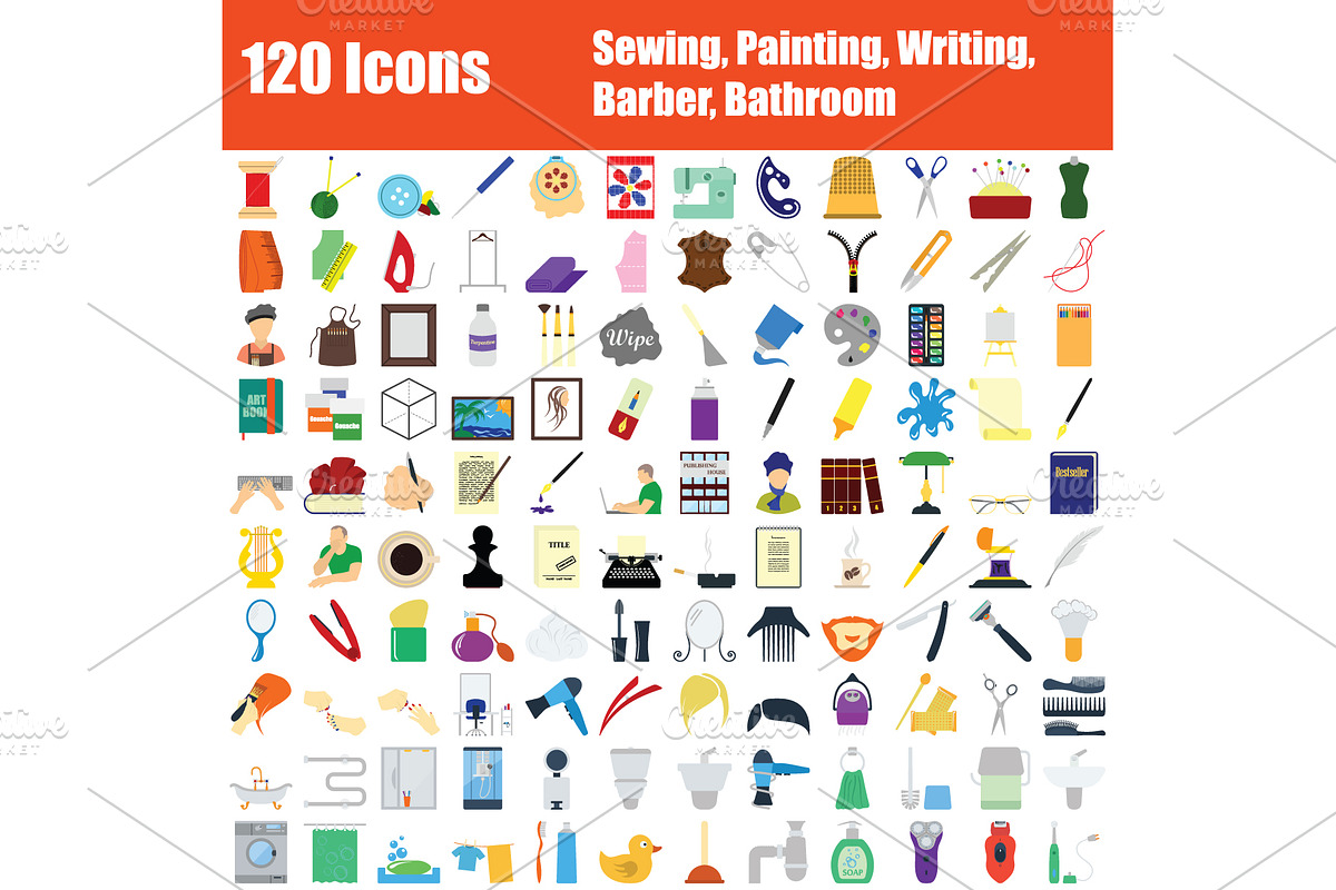 Set of 120 Icons in Icons - product preview 8