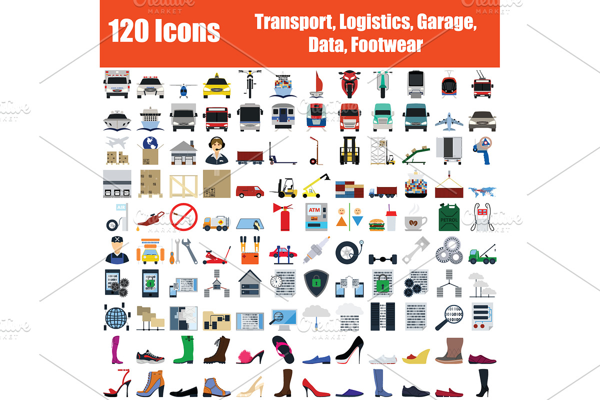 Set of 120 Icons in Icons - product preview 8