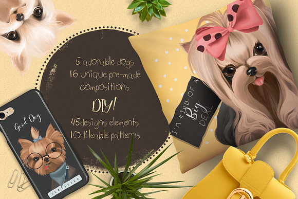 Yorkies, Please! in Illustrations - product preview 1